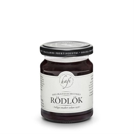 Rödlök Chutney 140g – smakrik rödlökschutney med svartvinbärsjuice och rödvinsvinäger, perfekt till grillat och ost från Hafi, LIV Spice & Co