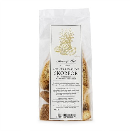 Ananas Passion skorpor – handbakade skorpor med ananasbitar från Hafi| LIV Spice & Co