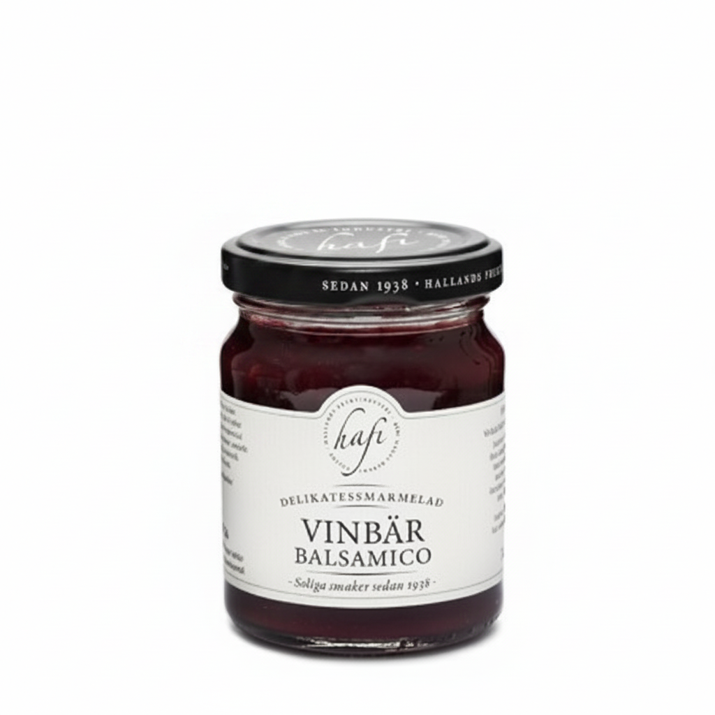 Vinbär Balsamico Marmelad 140g – svarta och röda vinbär med balsamico, perfekt till ost, vilt och vaniljglass från Hafi, LIV Spice & Co