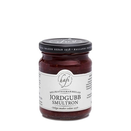 Jordgubb Smultron Marmelad 140g – klassisk jordgubbsmarmelad med smultron, perfekt till scones, ost och glass från Hafi, LIV Spice & Co