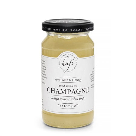 Curd med Champagne 235g – vegansk champagnecurd perfekt till ostbrickan, brunchen och som tårtfyllning från Hafi, LIV Spice & Co