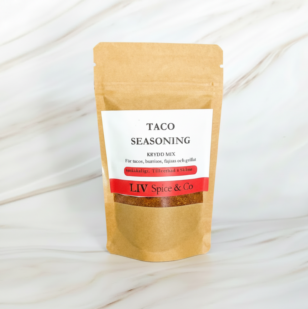 LIV Spice & Co Taco Seasoning kryddblandning 50g – rökig och aromatisk krydda för tacos och burritos