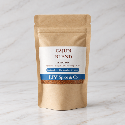 Cajun Blend kryddblandning i kraftpåse från LIV Spice & Co