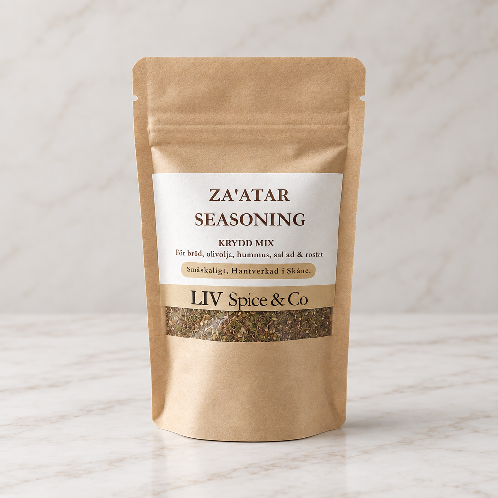 Za'atar Seasoning kryddblandning i kraftpåse från LIV Spice & Co