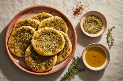 Za'atar serving scene